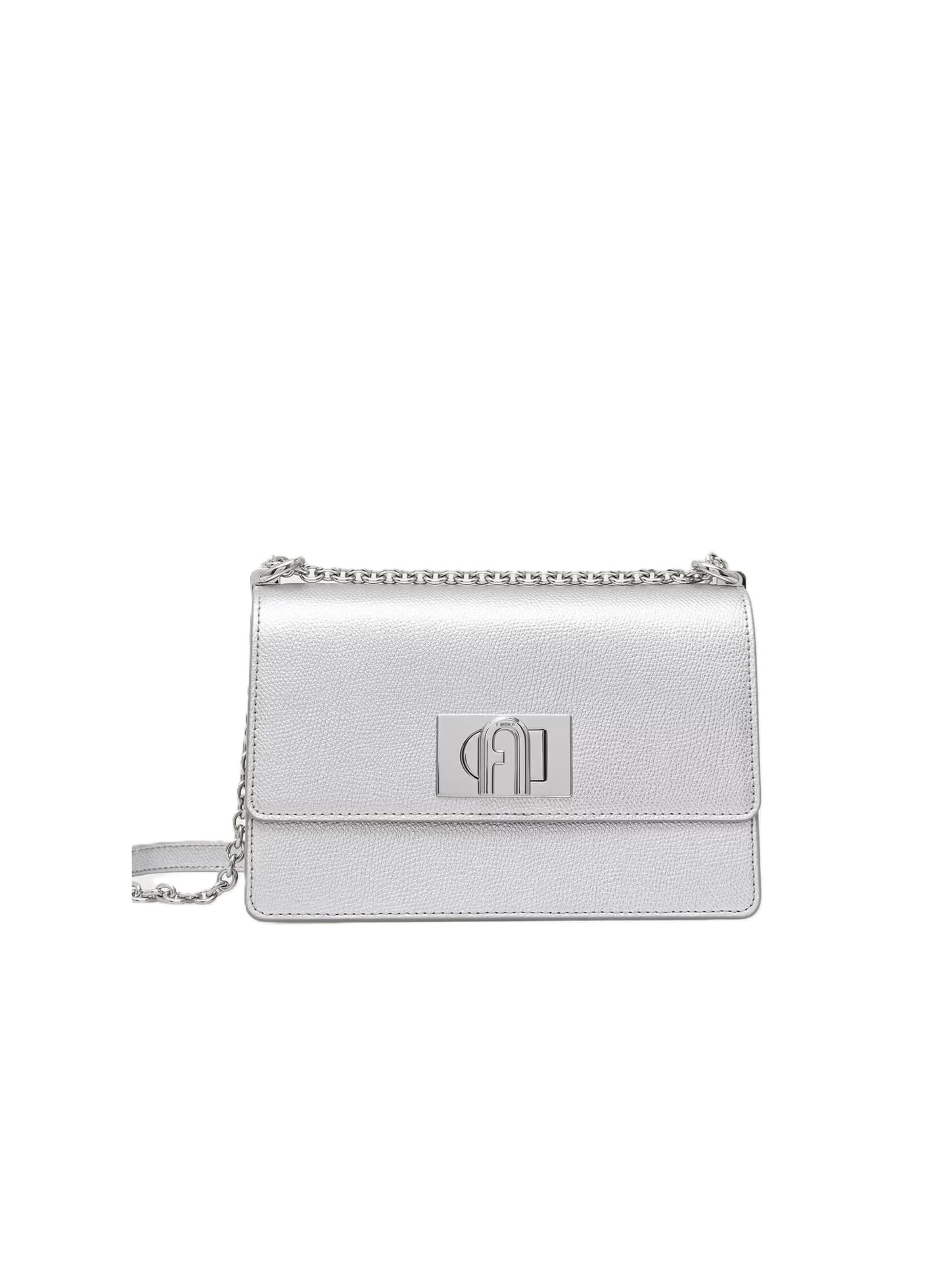 Borsa a tracolla 'BAFKACO AMT000' di FURLA in argento: frontale