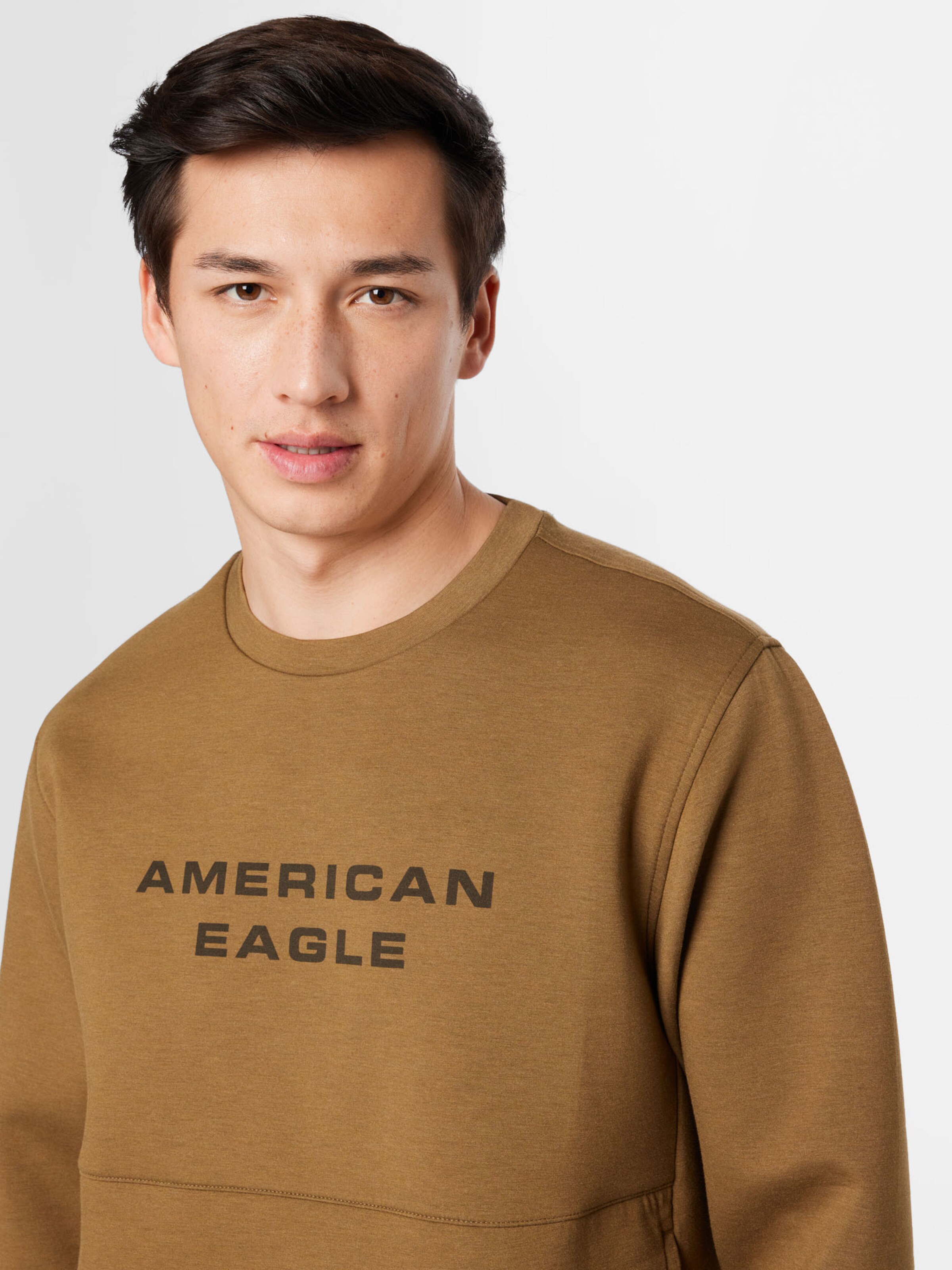 Männer Sweat American Eagle Sweatshirt 'MANCHEGO' in Braun - KL90423