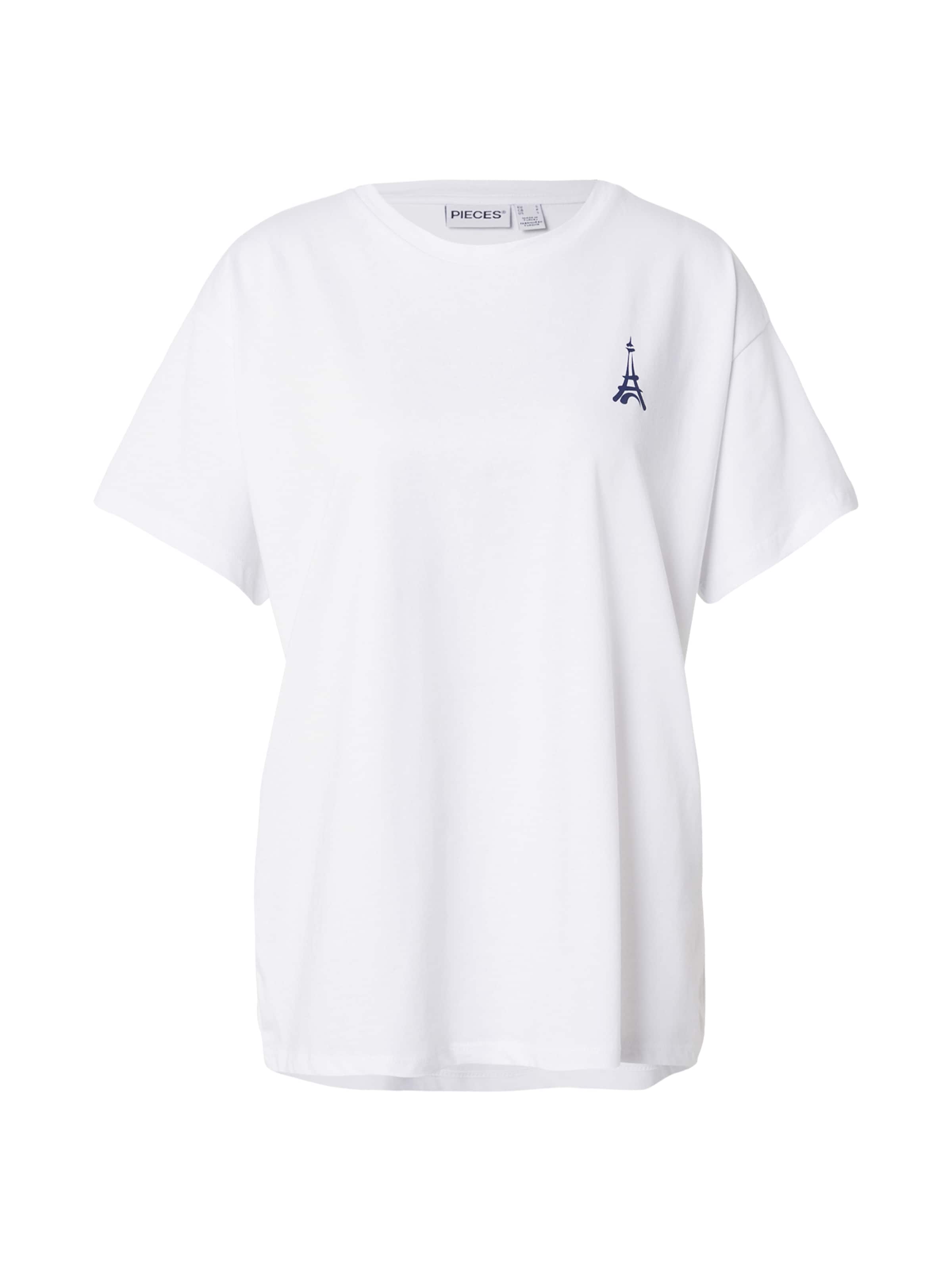 PIECES Свободна дамска риза 'PCALIFI FASTTRACK' в бяло: отпред