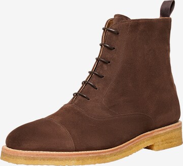 Henry Stevens Veterboots 'Winston COB' in Bruin: voorkant