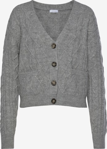 LASCANA Strickjacke in Grau: Vorderseite