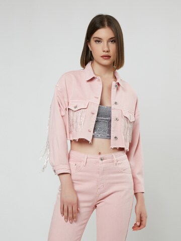Influencer Демисезонная куртка в Ярко-розовый: спереди