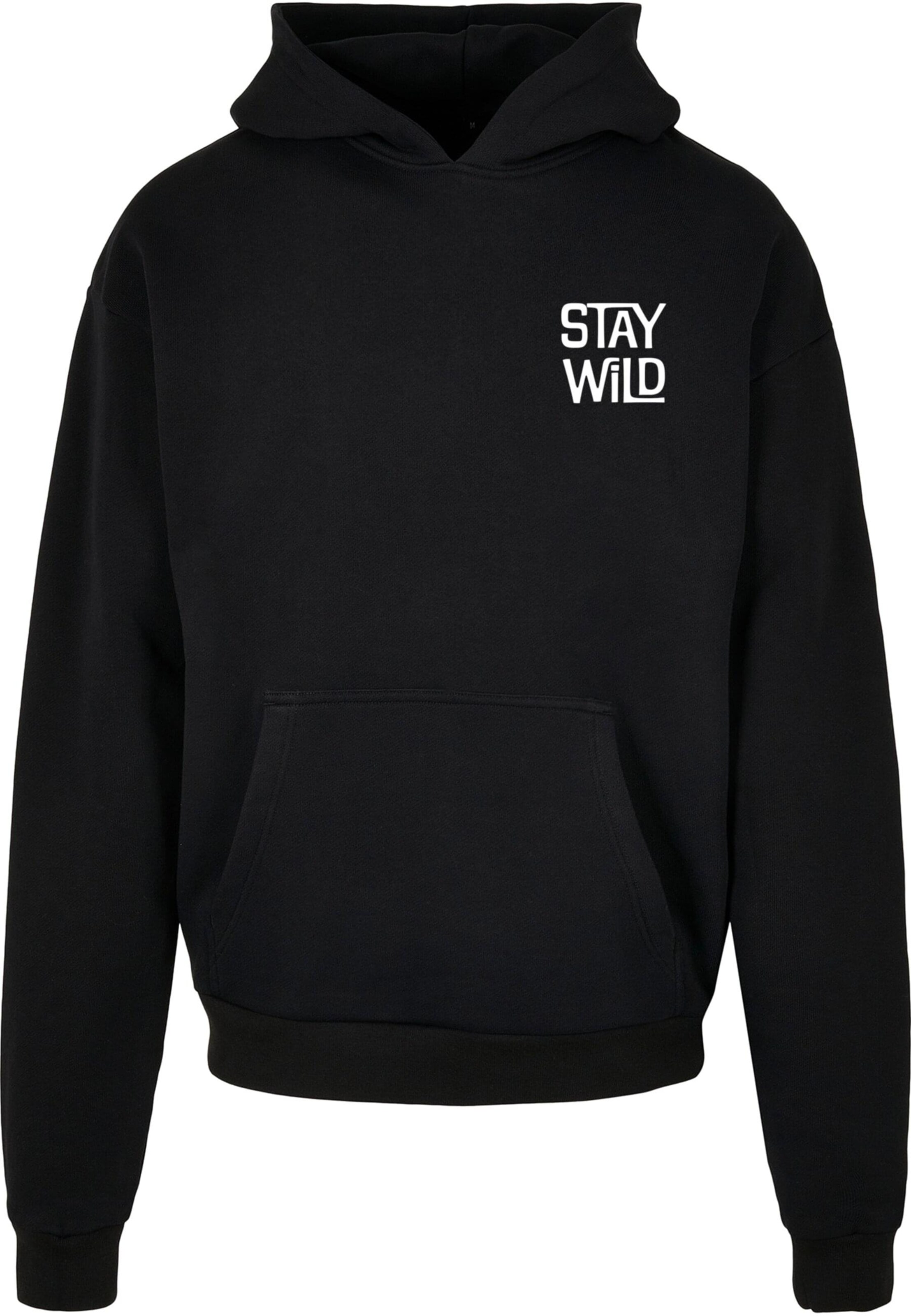 Sweat-shirt 'Stay Wild' Merchcode en noir : devant