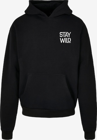 Merchcode Sweatshirt 'Stay Wild' in Black: front