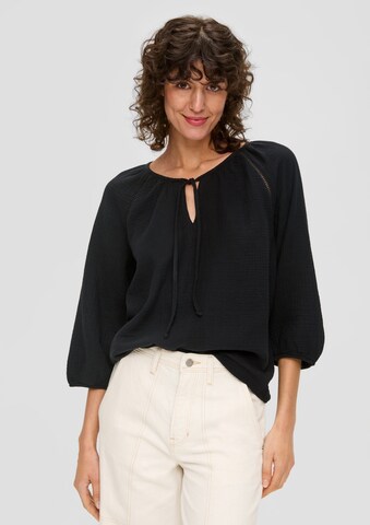 s.Oliver Blouse in Zwart: voorkant