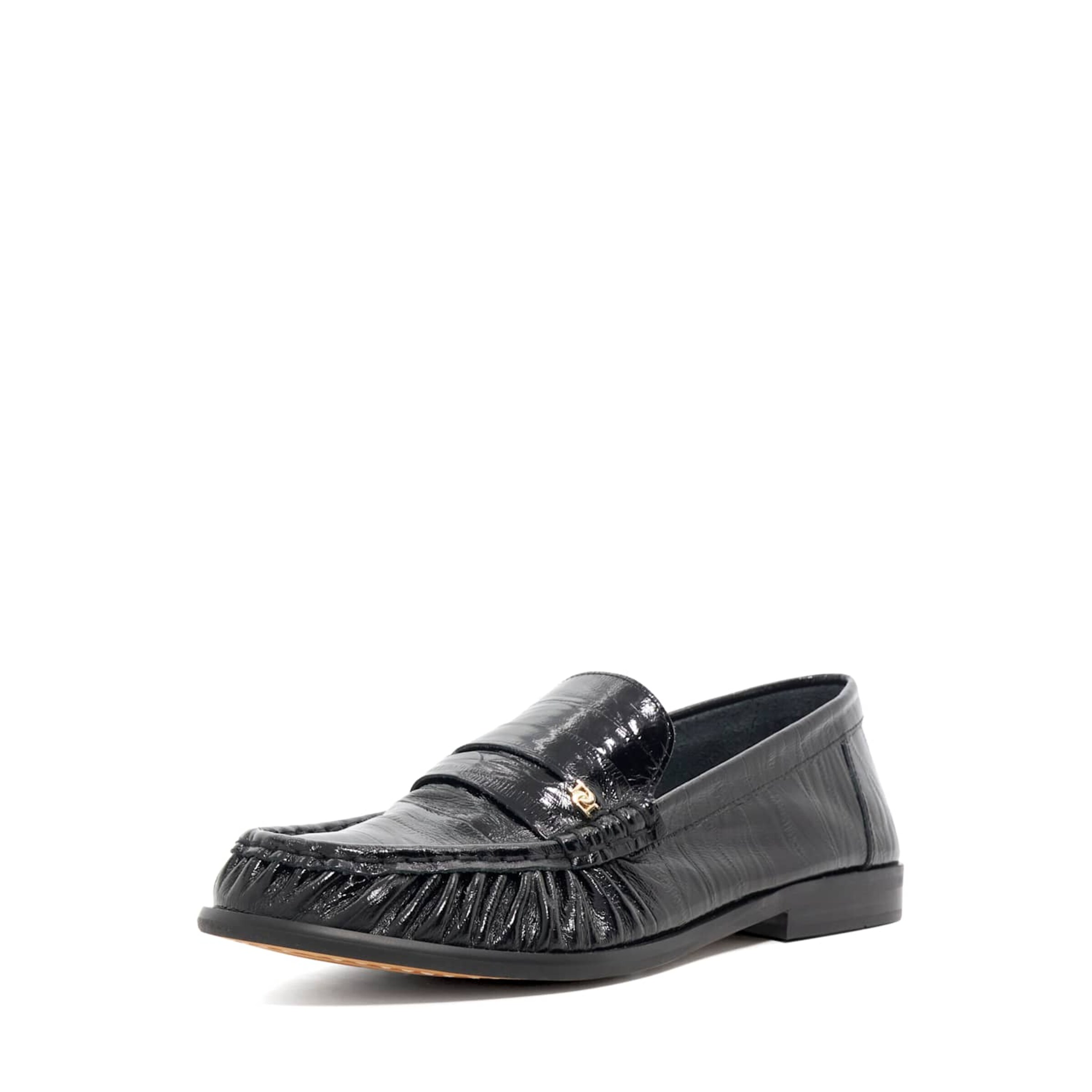 Dune LONDON Moccasins 'Grisella' in Black: front