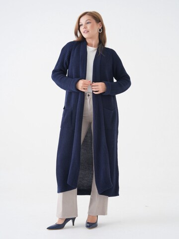 WOMAN VISION Strickjacke in Blau