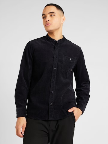 MUSTANG Comfort fit Button Up Shirt in Black: front