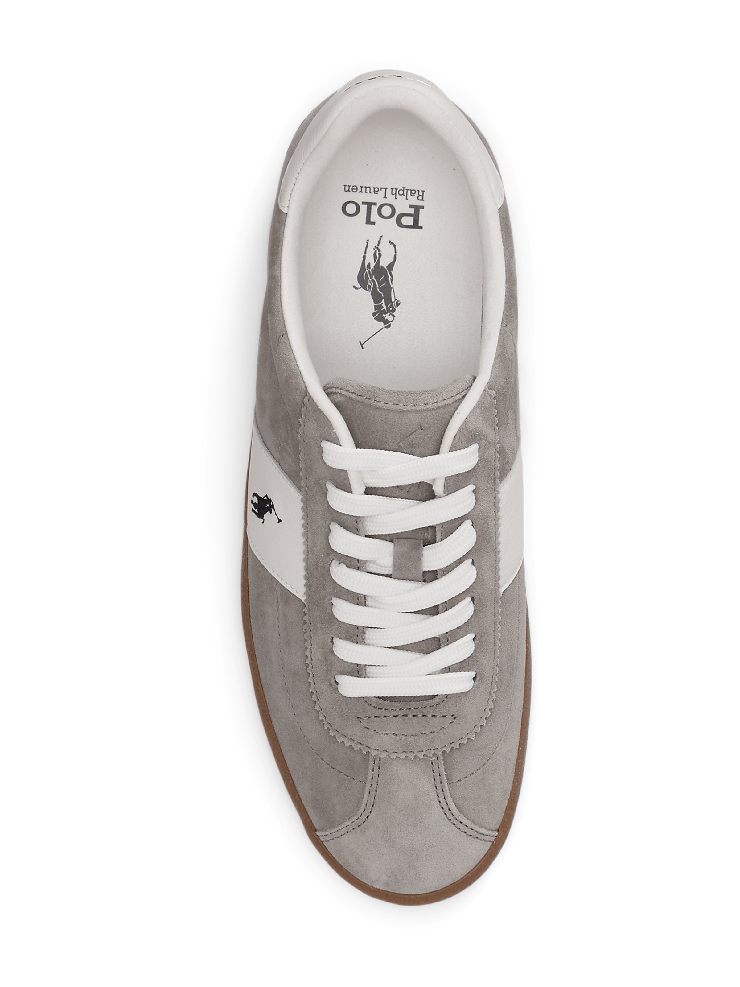 pelēks Polo Ralph Lauren Zemie brīvā laika apavi 'COURT'