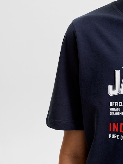 Tricou pe 140 Jack & Jones Junior pe albastru marin / roșu intens / alb, Vizualizare produs