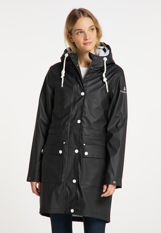 DreiMaster Maritim Between-Seasons Coat in Black: front