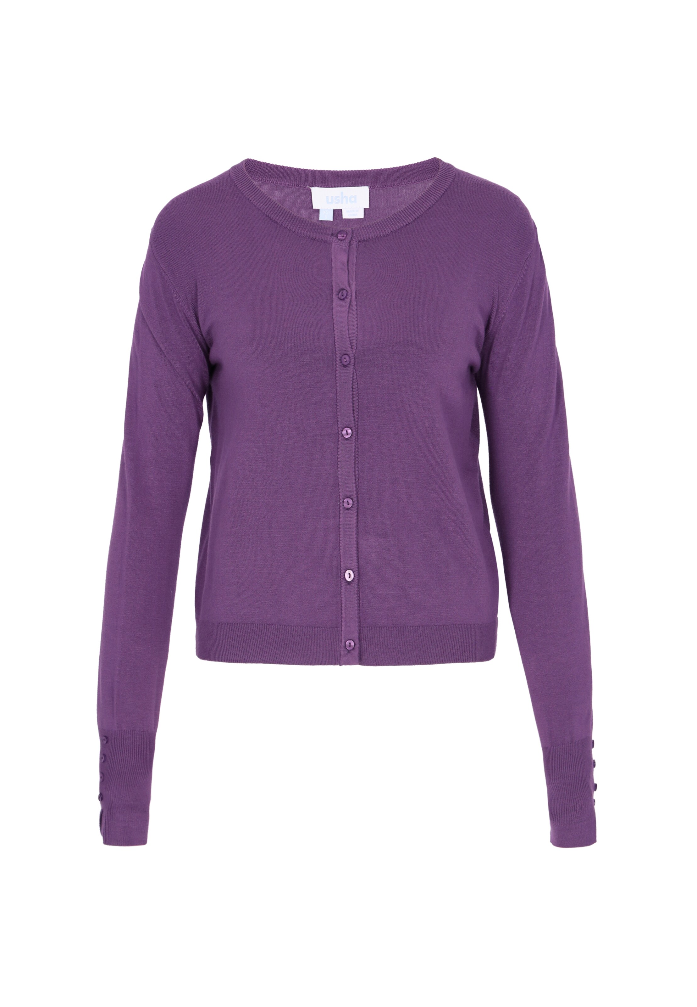 usha BLUE LABEL Gebreid vest in Lila: voorkant