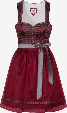 SPIETH & WENSKY Dirndl 'Wiga' in Red: front