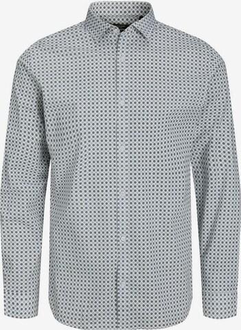 JACK & JONES Button Up Shirt 'Blackpool' in Grey: front