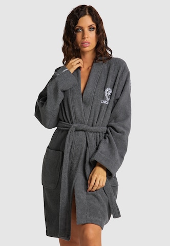 Carlo Colucci Short Bathrobe in Grey: front