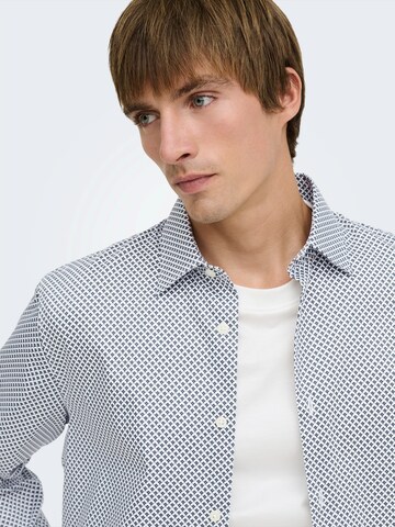 Only & Sons - Slim Fit Camisa 'ONSJIM' em cinzento
