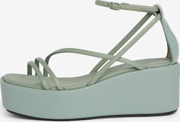 Calvin Klein Sandalen met riem in Groen: voorkant