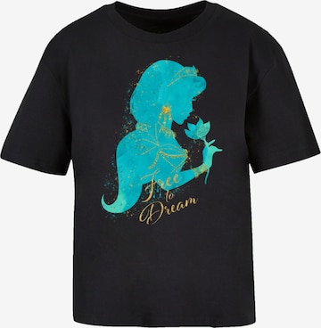T-shirt 'Disney Aladdin Free To Dream' F4NT4STIC en noir : devant