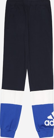 ADIDAS SPORTSWEAR Tapered Workout Pants 'Colourblock' in Blue: front