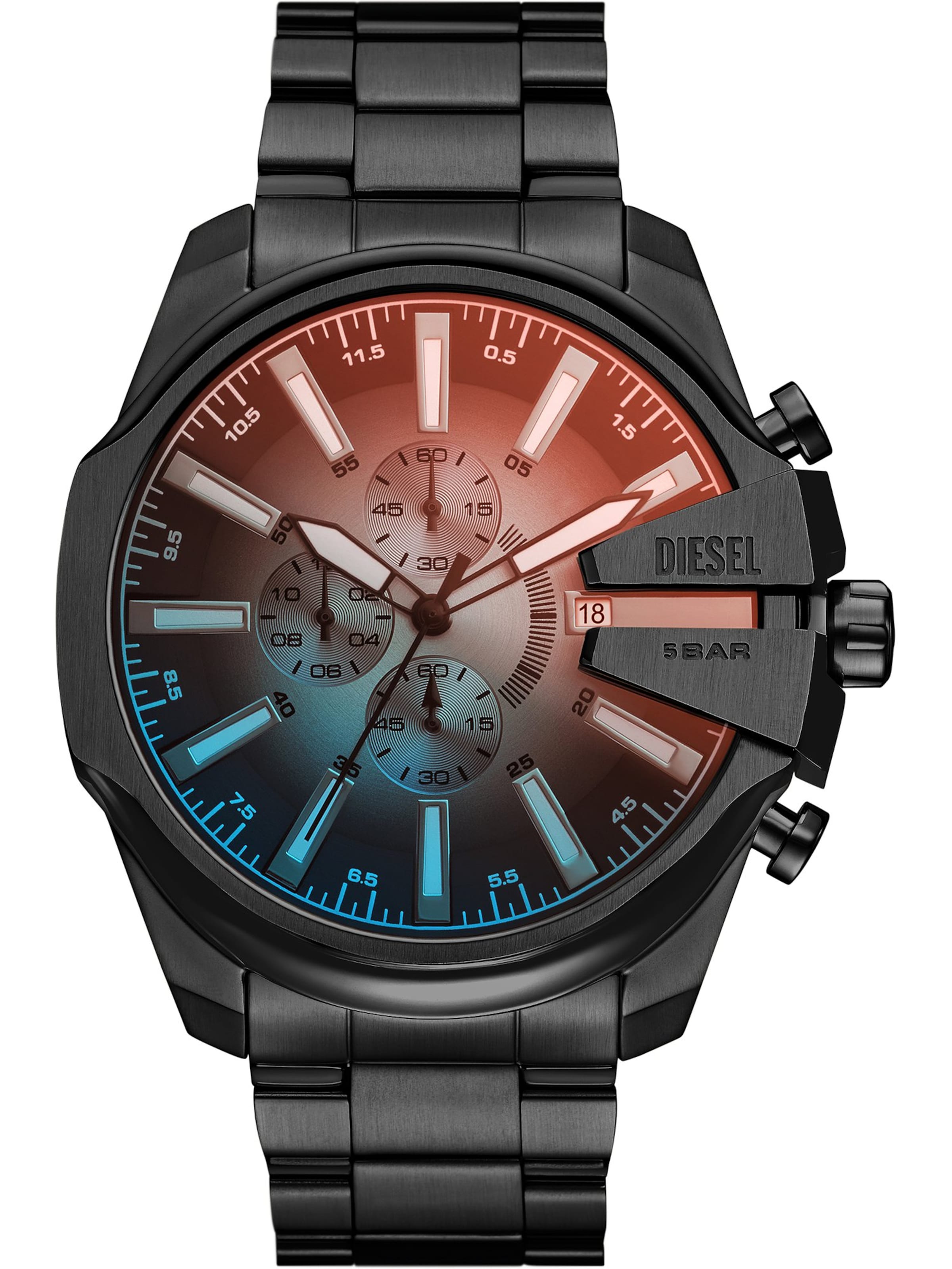 Montre à affichage analogique 'MEGA CHIEF' DIESEL en noir : devant