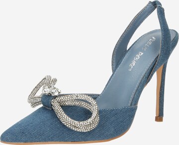 Public Desire Slingpumps 'MIDNIGHT' in Blau: predná strana