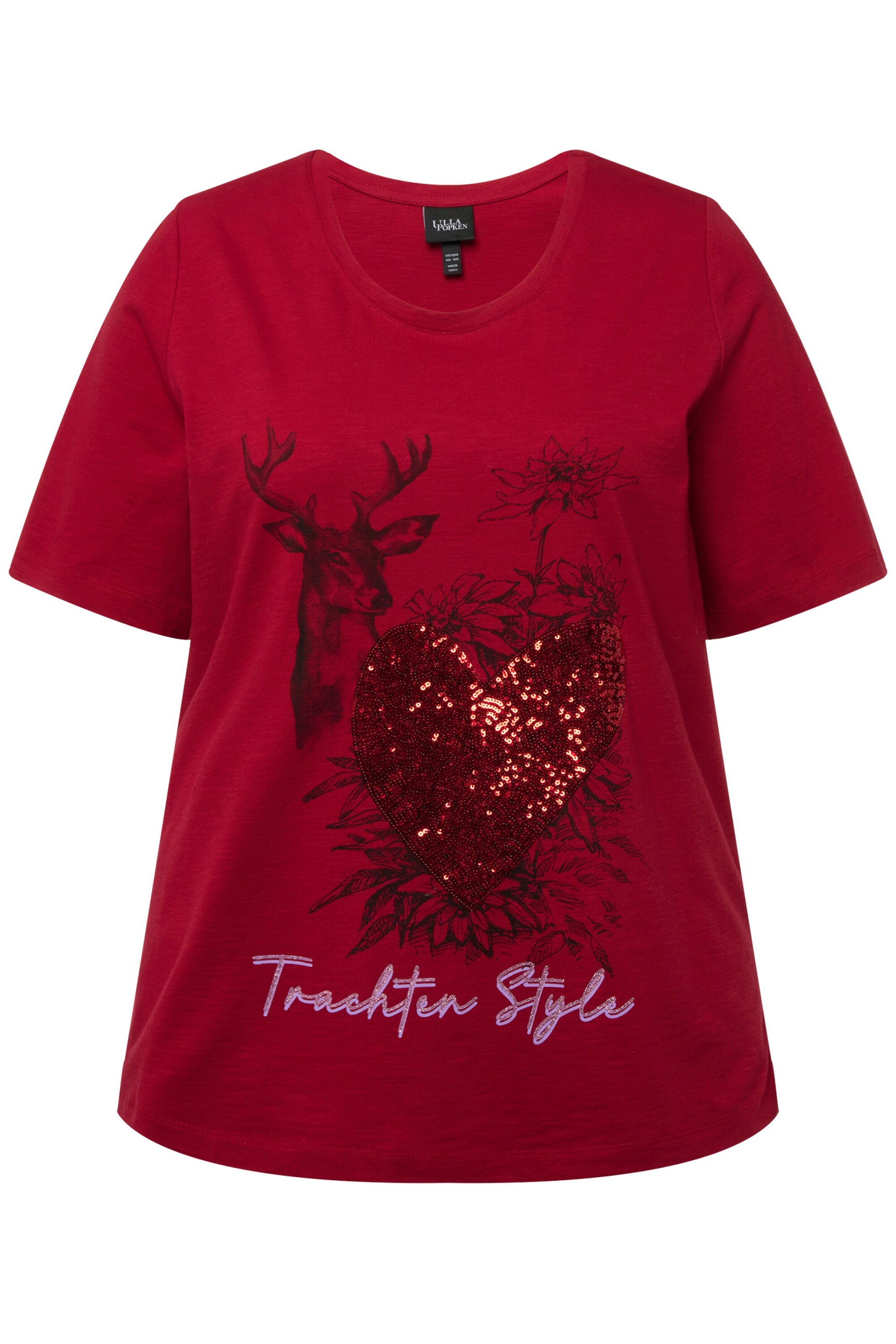 Ulla Popken Shirt in Rood: voorkant