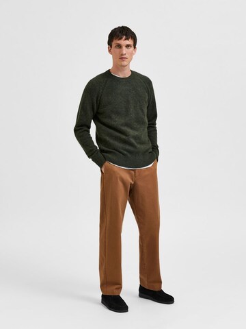 SELECTED HOMME Sweater 'Rai' in Green