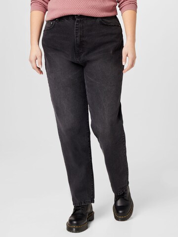 Nasty Gal Plus regular Jeans i sort: forside