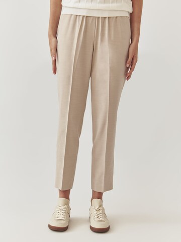 TATUUM Tapered Broek 'MILTI' in Beige: voorkant