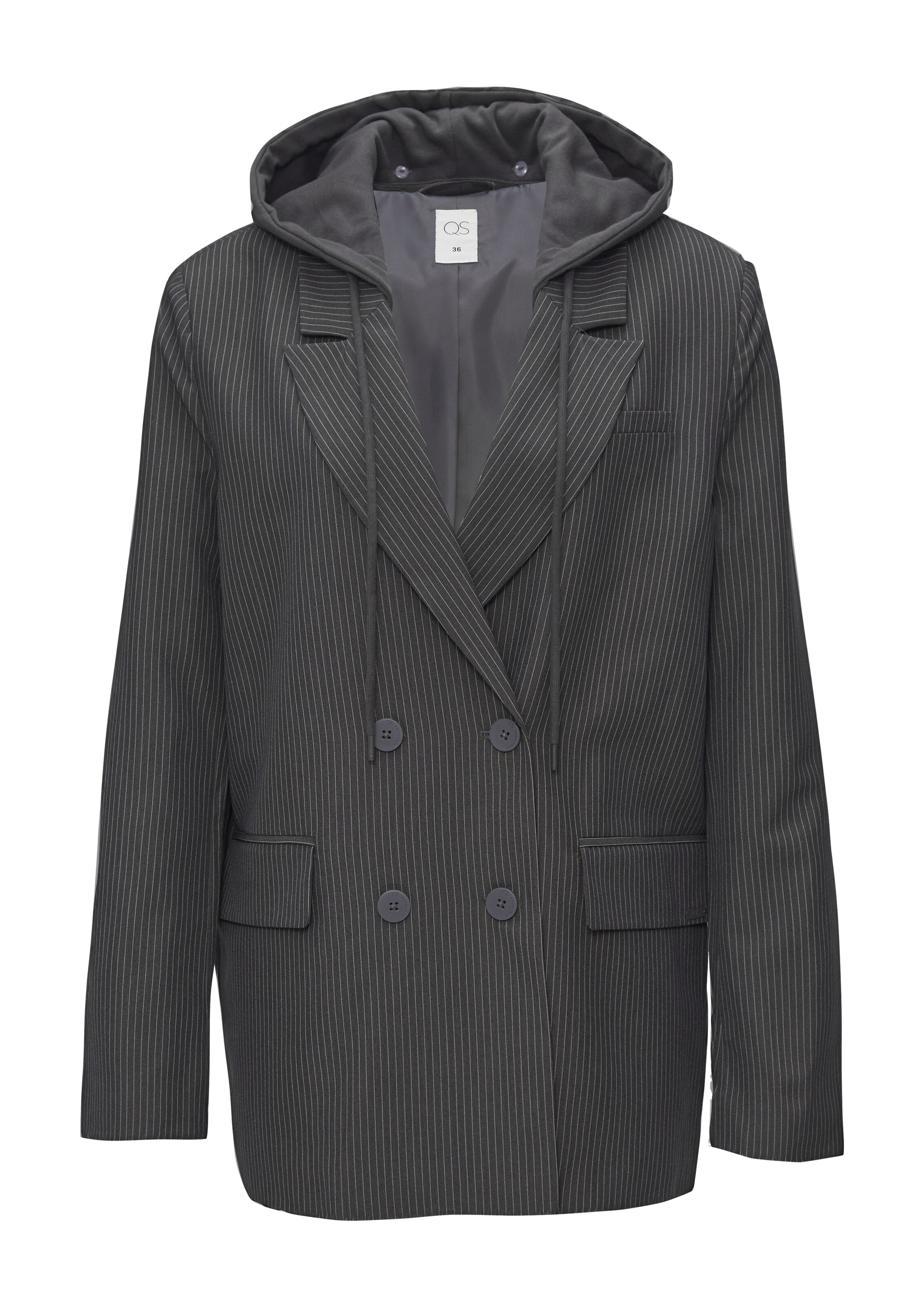 QS Blazer in Grau: Vorderseite