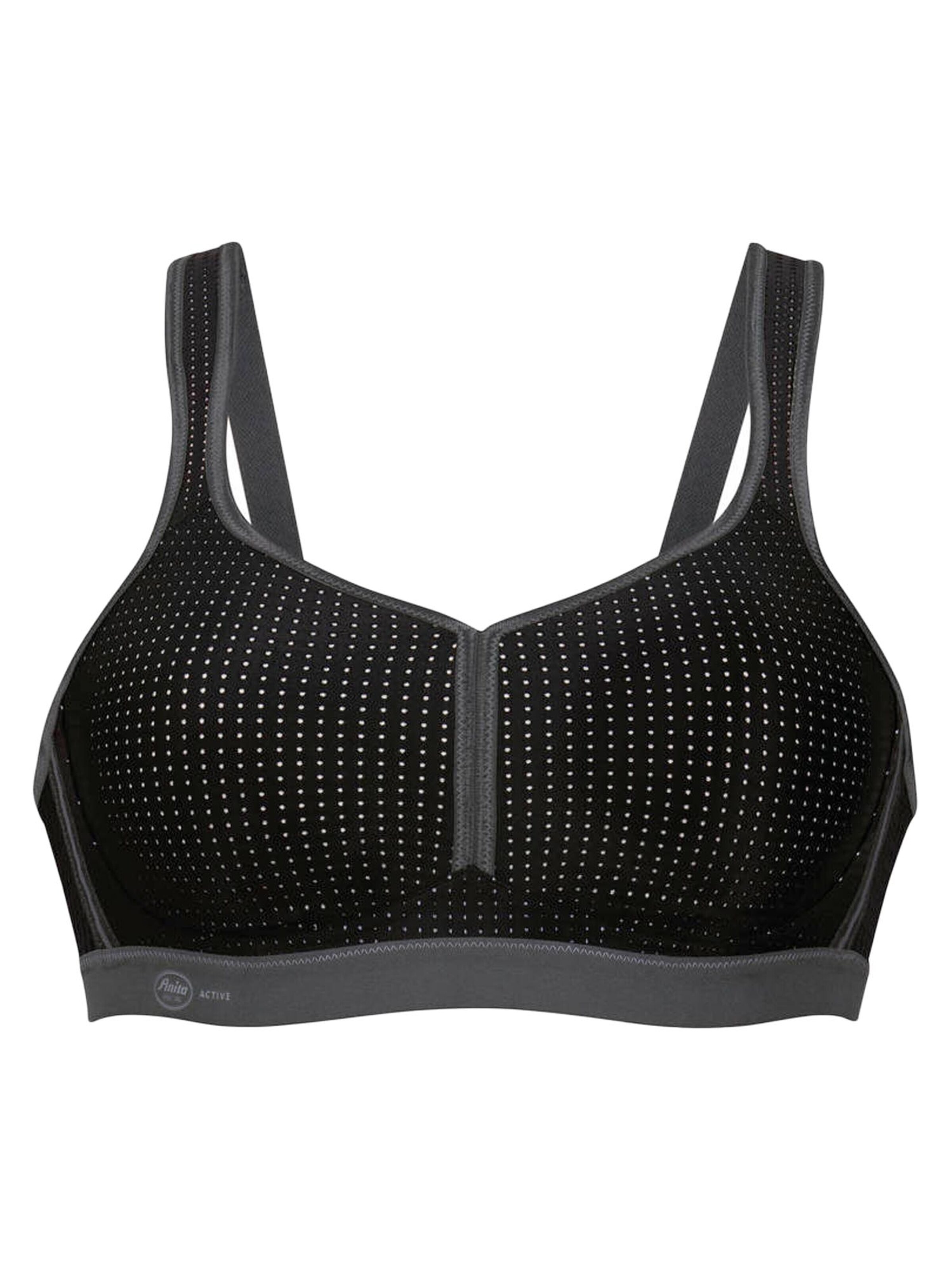 ANITA Bustier BH 'Performance Sport' in Zwart: voorkant
