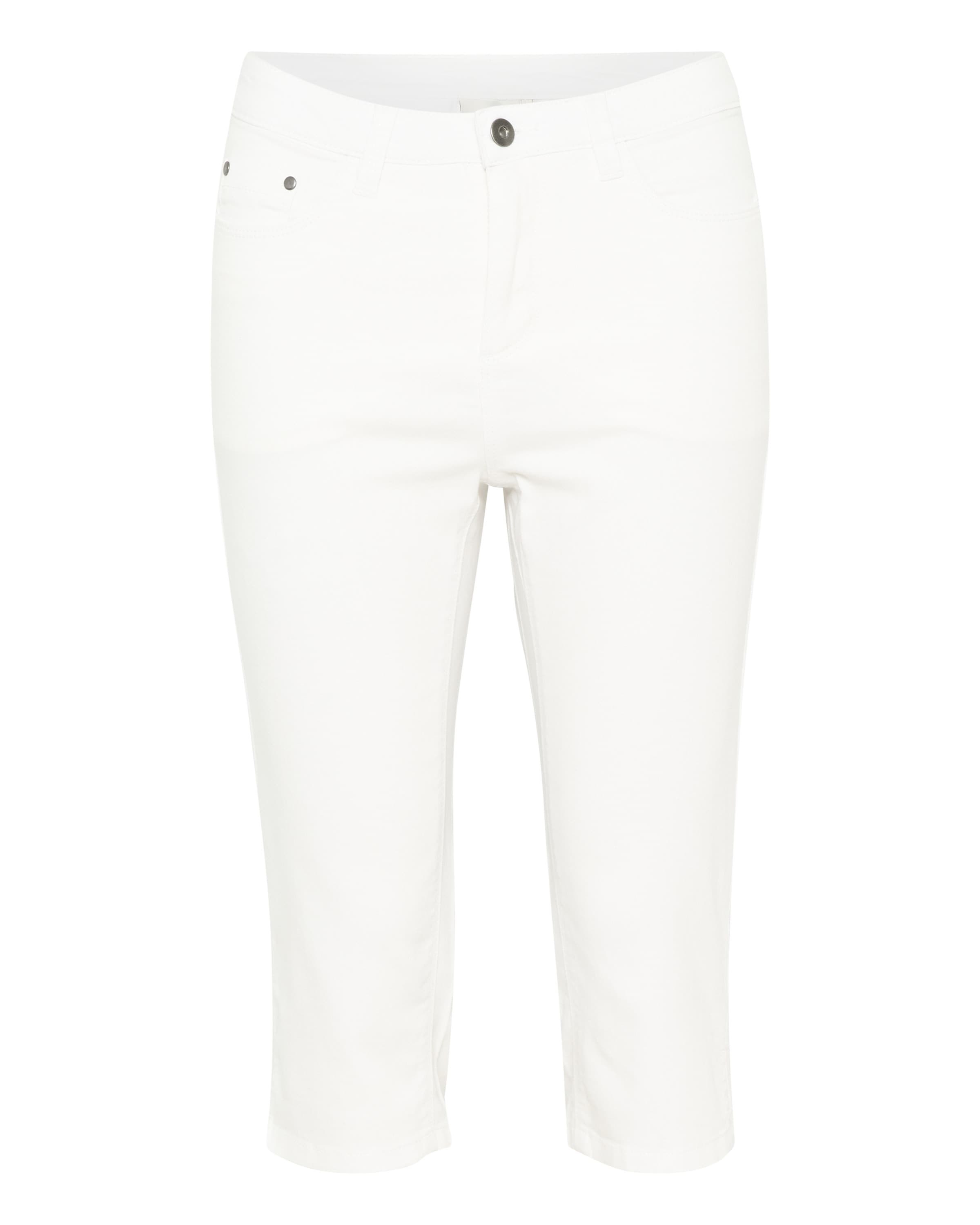 Kaffe Slimfit Jeansy &#x27;KAzelina capri&#x27; w kolorze biały: przód