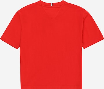 TOMMY HILFIGER Majica 'ESSENTIAL' | rdeča barva