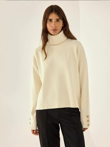 Hiccup Pullover in Beige: Vorderseite