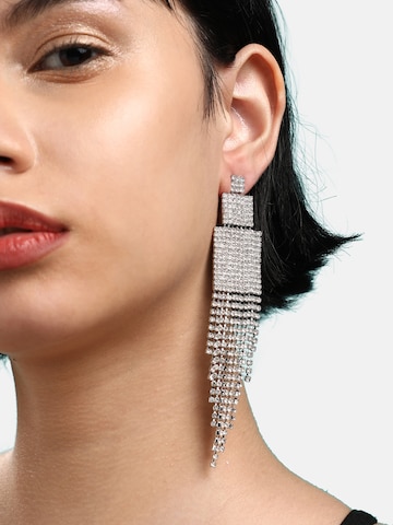 Boucles d'oreilles 'Delphine' SOHI en argent : devant