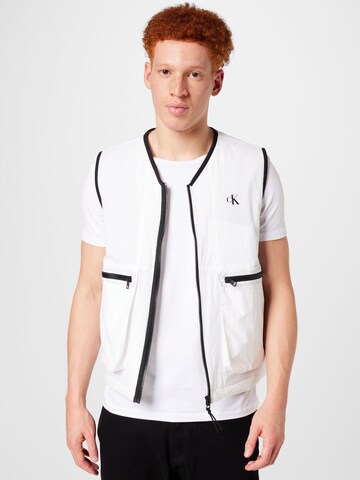 Gilet Calvin Klein Jeans en blanc : devant