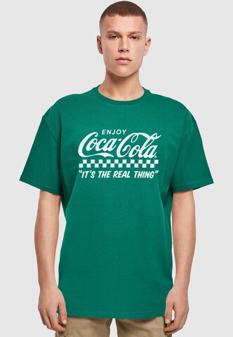Merchcode Футболка 'Coca Cola Enjoy Coke' в Зеленый: спереди