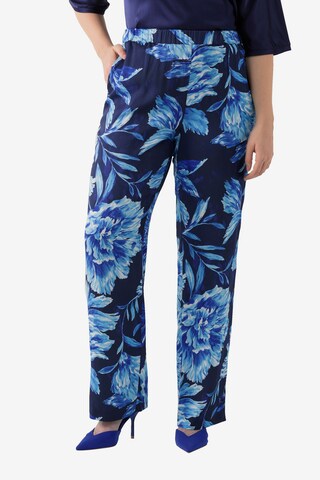 Ulla Popken Loosefit Broek in Blauw: voorkant