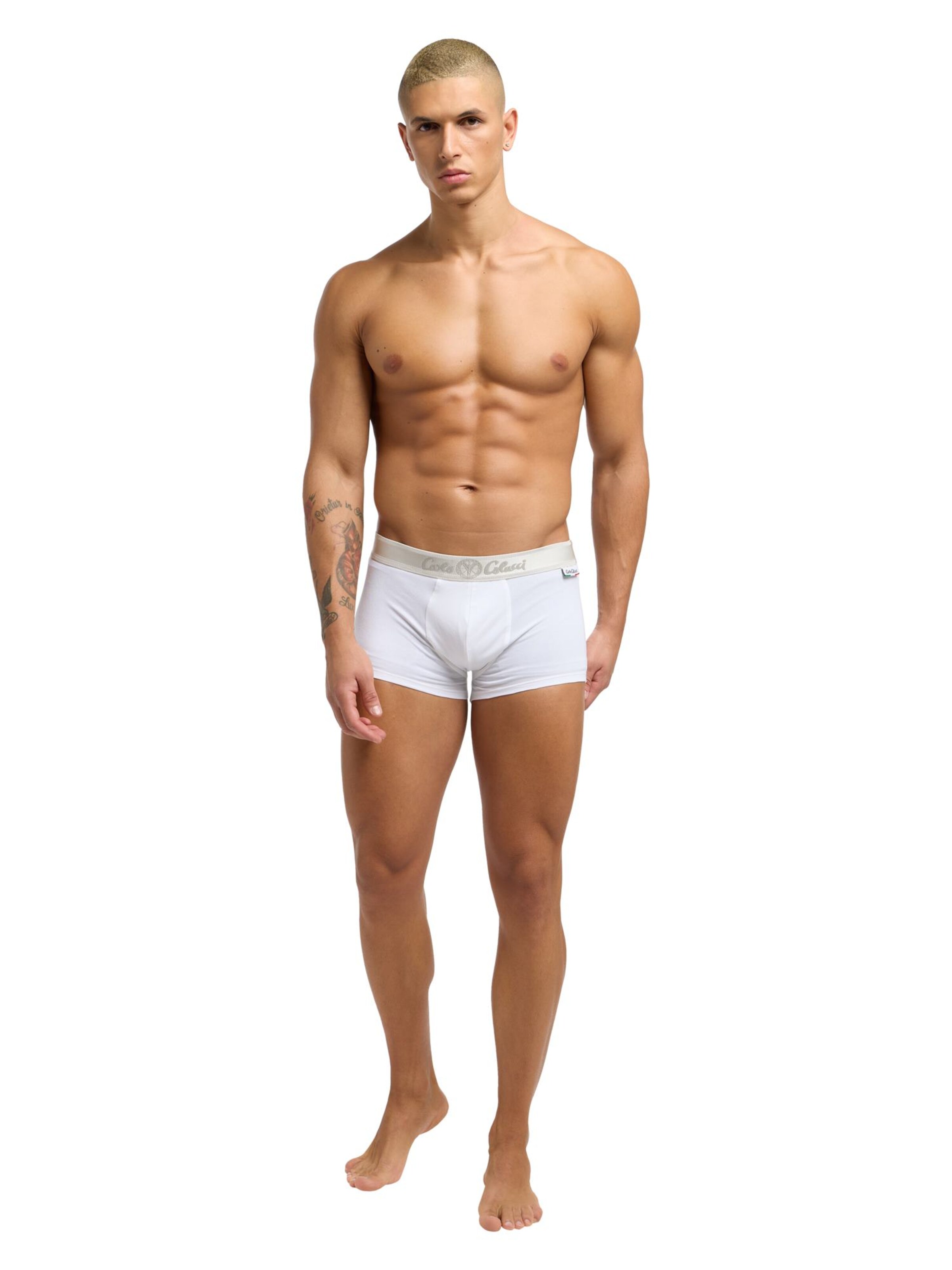 Carlo Colucci Boxer shorts 'Eberle' in White: front