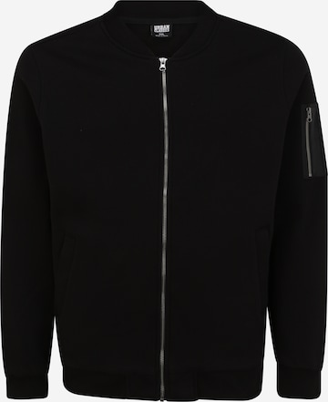 Urban Classics Sweat jacket in Black: front