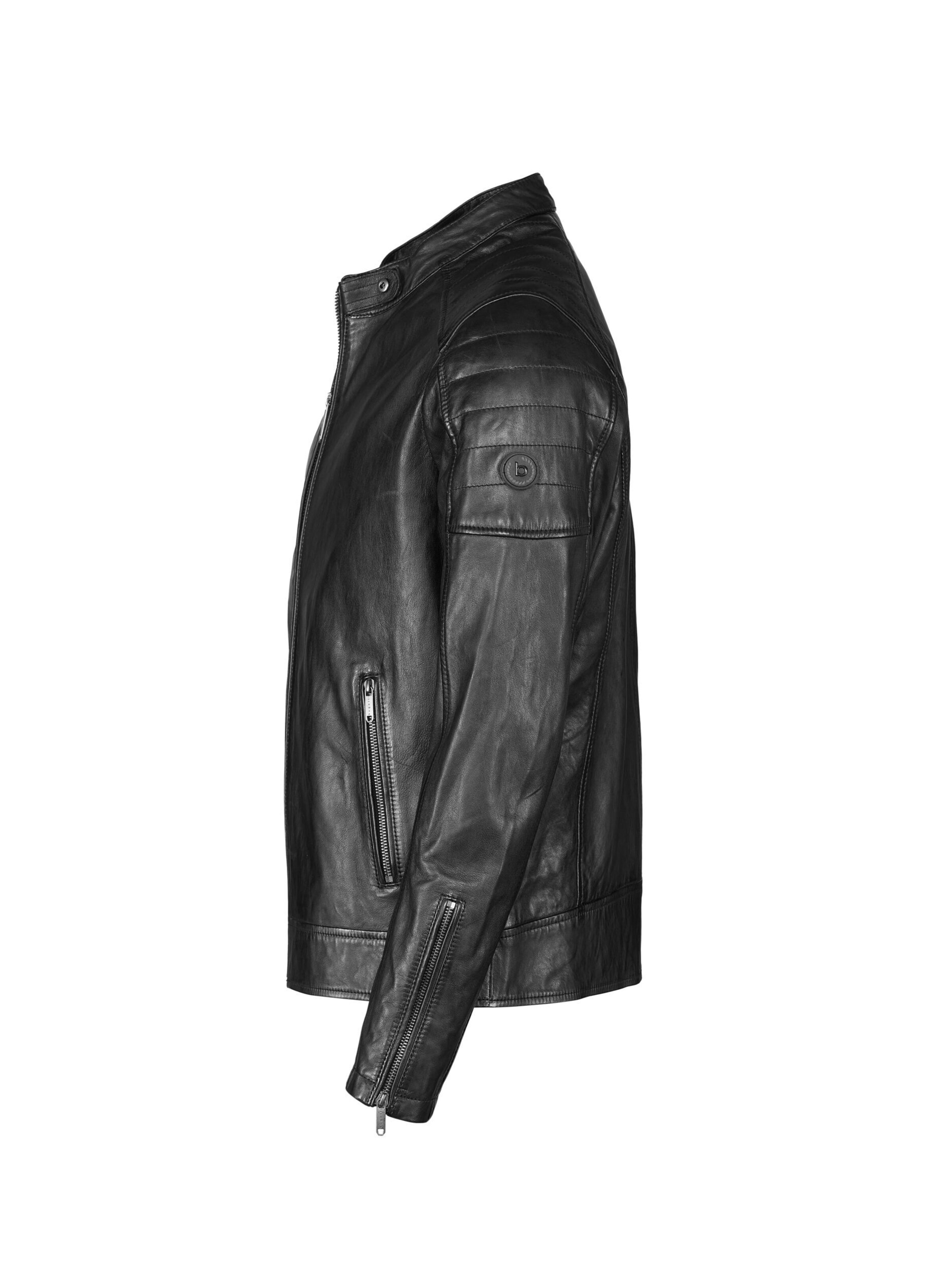 bugatti Lederjacke 'BULuigi' in Schwarz