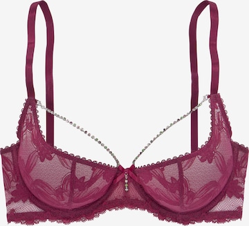 LASCANA Balconette Bra in Red: front