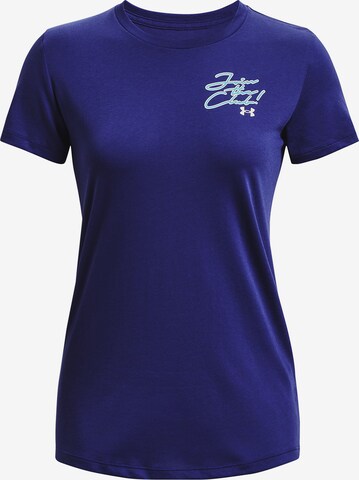 UNDER ARMOUR Performance Shirt ' Join The Club ' in Blue: front
