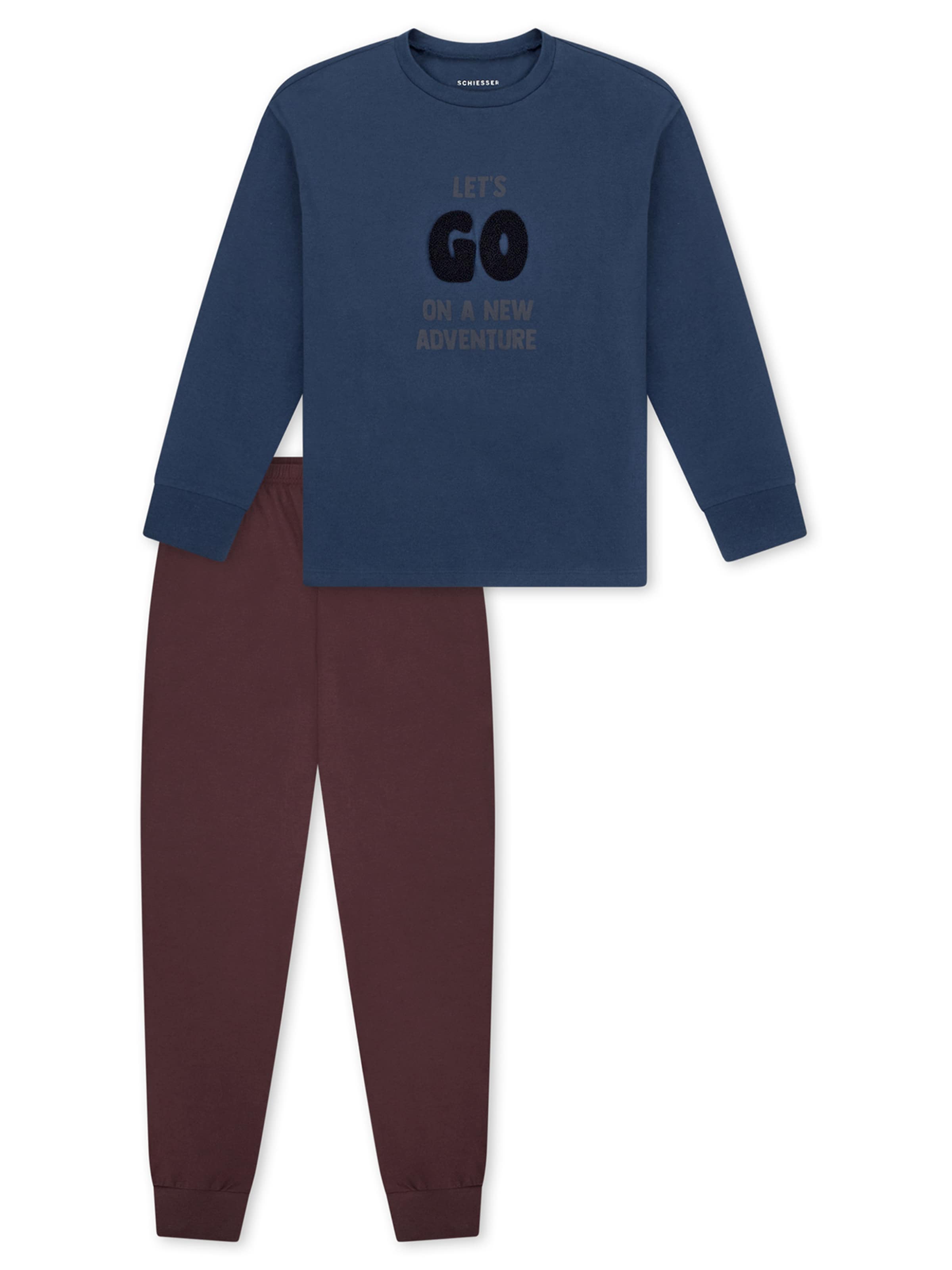 Pyjama ' Nightwear ' SCHIESSER en bleu : devant