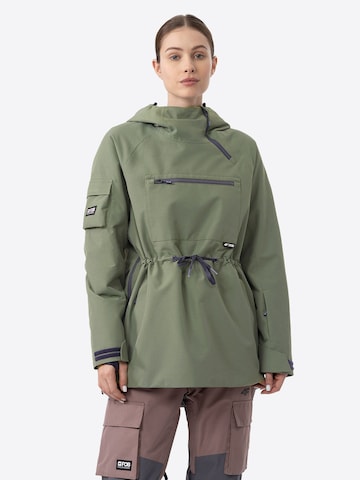 4F Športna jakna | zelena barva: sprednja stran