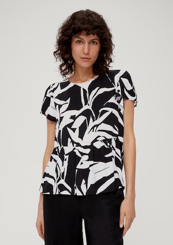 s.Oliver Blouse in Zwart: voorkant