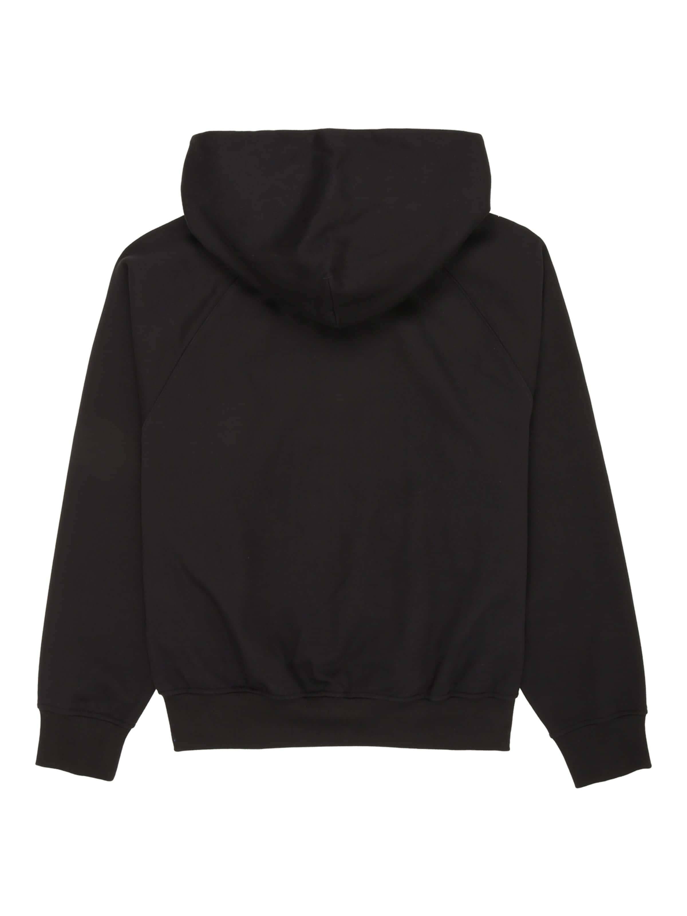 FILA Sweatvest 'BORNO oversized raglan 2-way zip hoodie' in Zwart