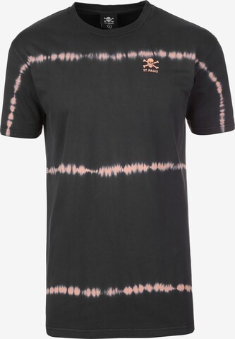 FC St. Pauli Funktionsshirt 'Batik' in Schwarz: predná strana