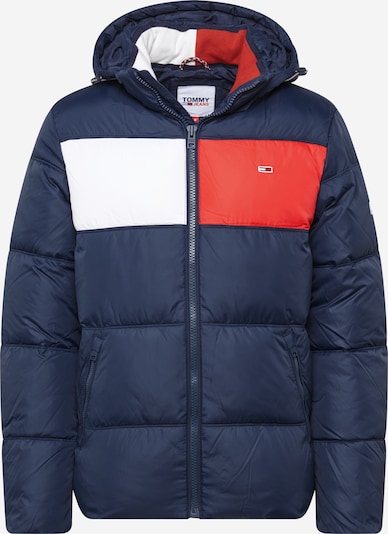 Tommy Jeans Winterjas in de kleur Navy / Rood / Wit, Productweergave
