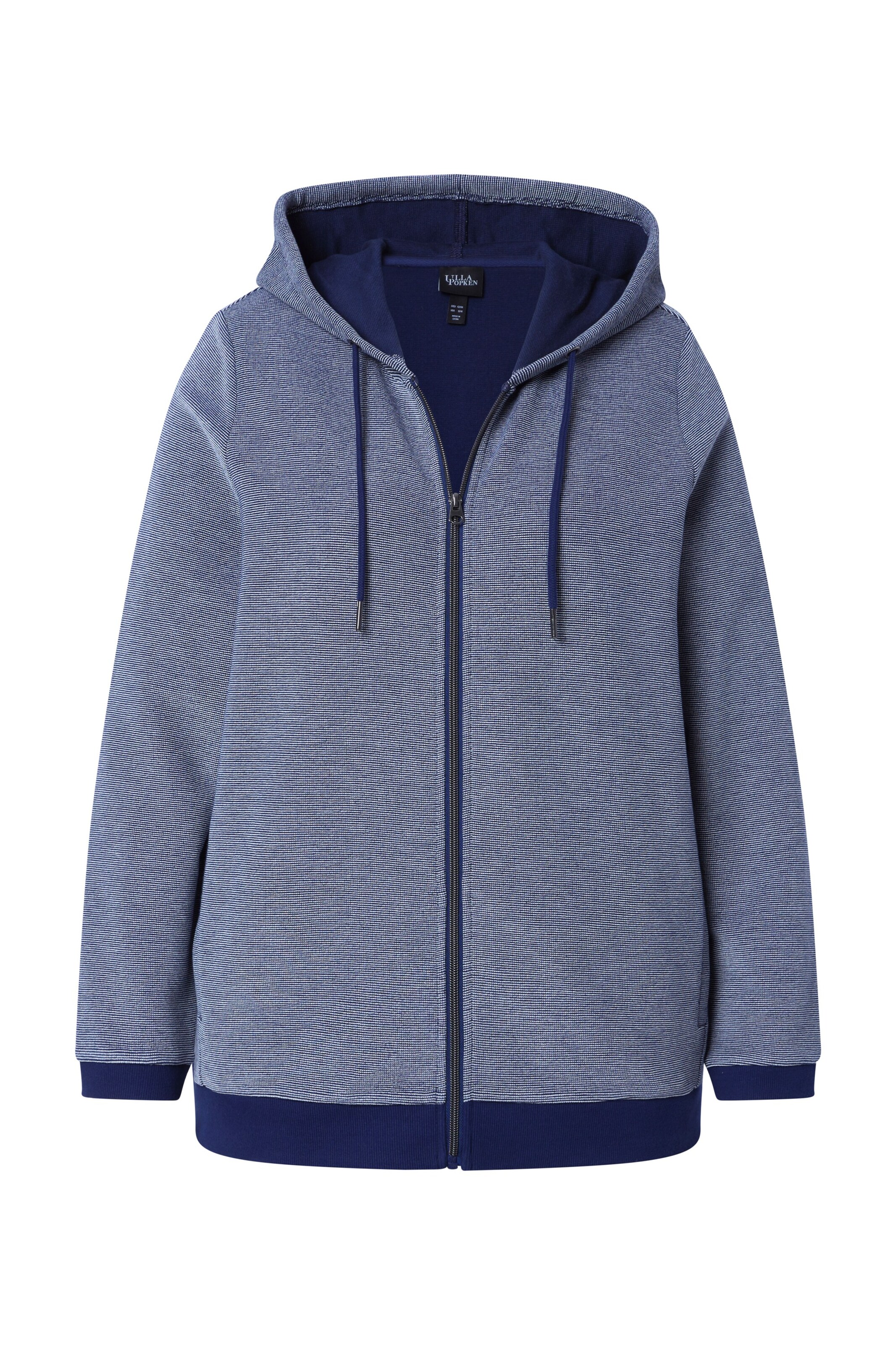 Ulla Popken Sweatjacke in Blau: Vorderseite